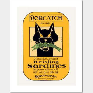 Norcatch Black Cat Sardines Posters and Art